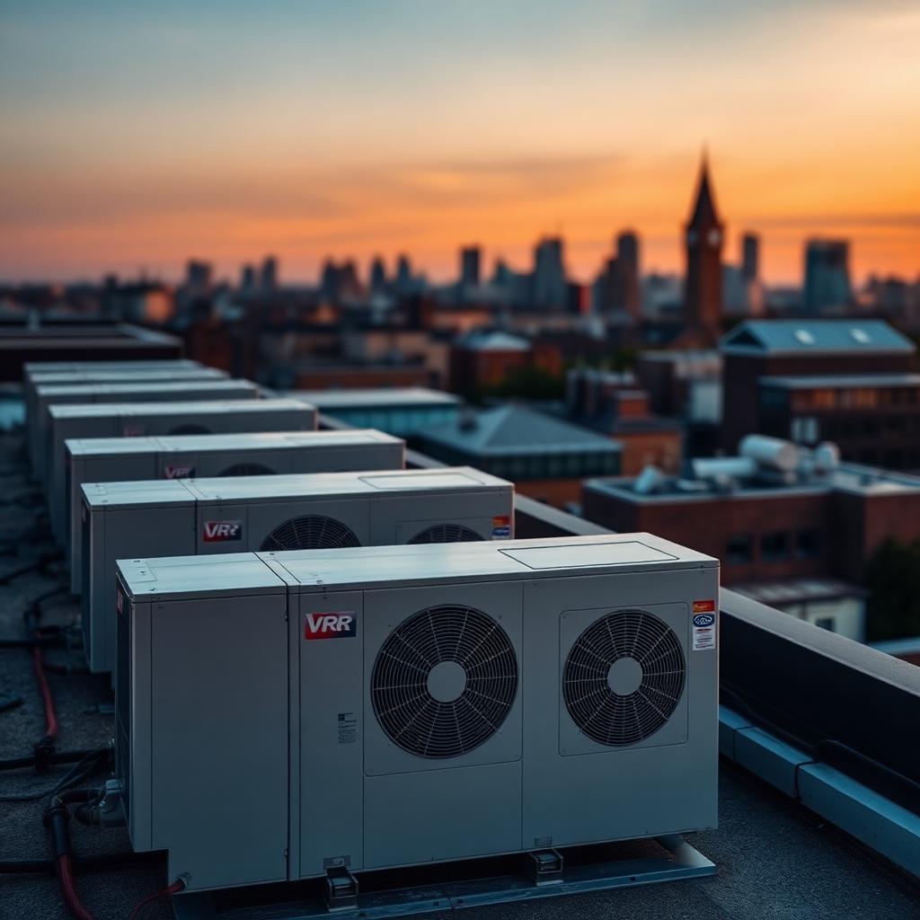 Rooftop VRF air conditioning condensers on a London commercial building — londonhvacpro engineers serving London and the M25