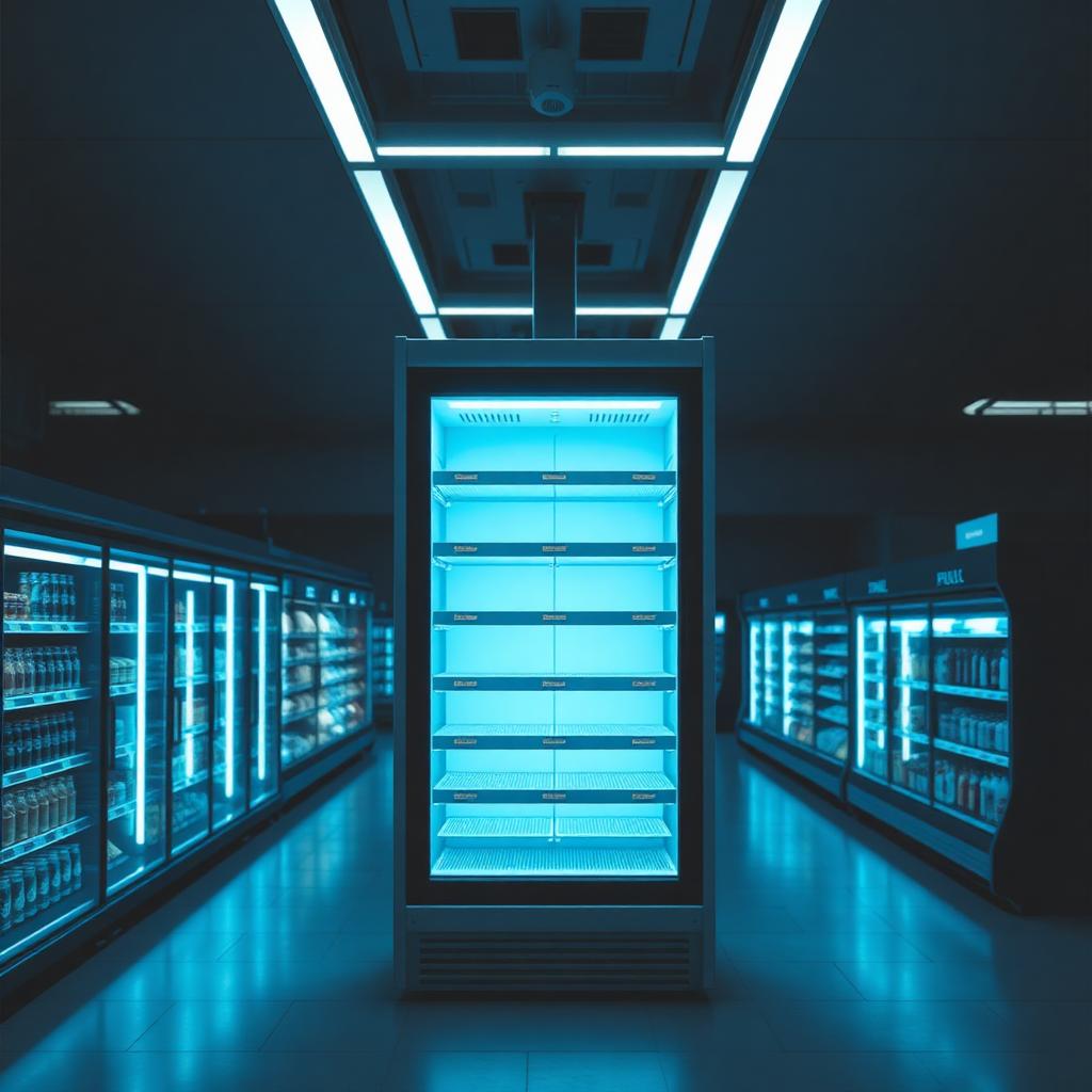 Commercial Refrigeration Installations London — Glass-fronted refrigerated display cabinet in a retail food setting